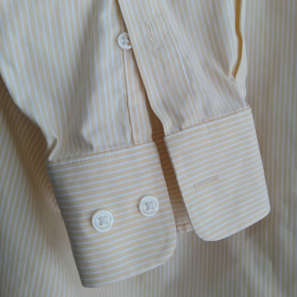 Eddie Bauer Yellow Stripe Relaxed Fit Shirt - Picture 4 of 11